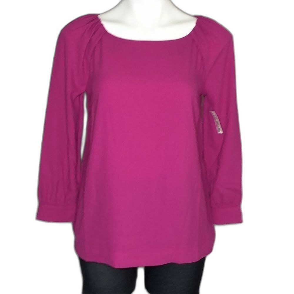 Lark & Ro 3/4 sleeve pink blouse, NWT, size 2